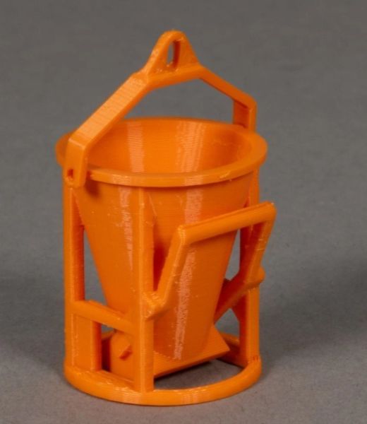 MSM5802/02 - Round concrete skip – Orange – L.26.3 x W.27.6 x H.42.3 mm - 1