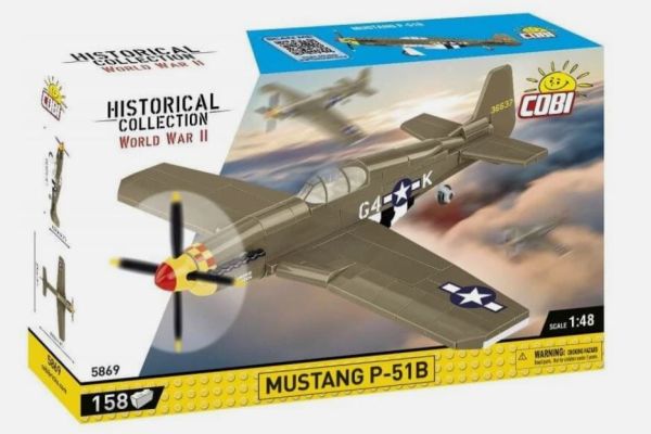 COB5869 - Mustang P-51B Military Aircraft - 158 Pieces - 1