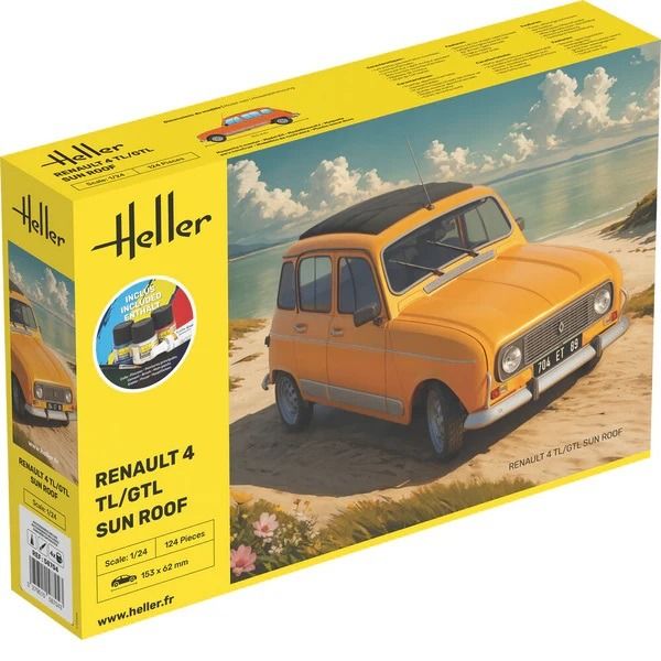 HEL58704 - Starter kit with paint and accessories - RENAULT 4 TL/GTL Sun Roof - 1