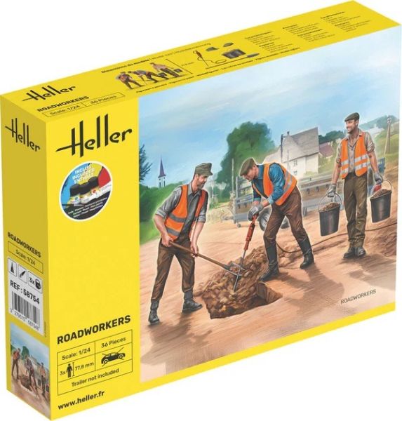 HEL58754 - Starter kit with paint and accessories - Road workers - 1