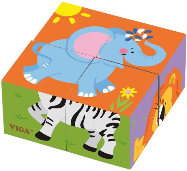 VIG50836 - 6 wooden cube puzzles - 1