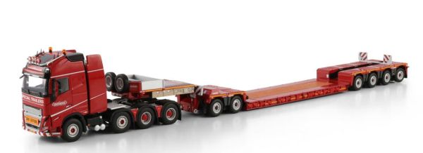 WSI6073370 - VOLVO FH5 Globetrotter XL 8x4 with 2+4 axle NOOTEBOOM Red line equipment carrier - 1