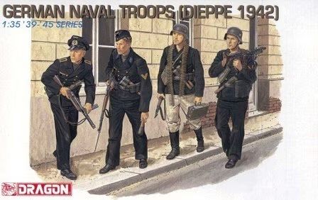 DRA6087 - German naval troops - Dieppe 1942 to be assembled and painted - 1