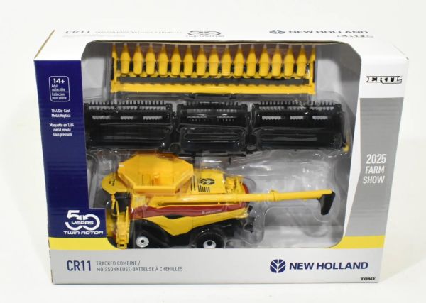 ERT61022RED - NEW HOLLAND CR11 Caterpillar Harvester red and yellow with two cuts - FARM SHOW 2025 - 1