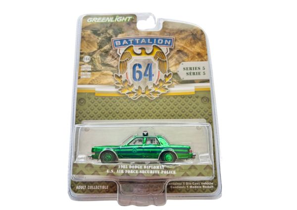 GREEN61050-E_VERT - DODGE Diplomat 1985 GREEN U.S. Air Force Security Police from the BATTALION 64 series in blister pack - 1