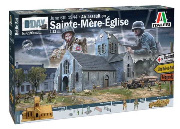 ITA6199 - Bastaille Set - Battle of Normandy Sainte-Mére-Eglise June 6, 1944 to assemble and paint - 1