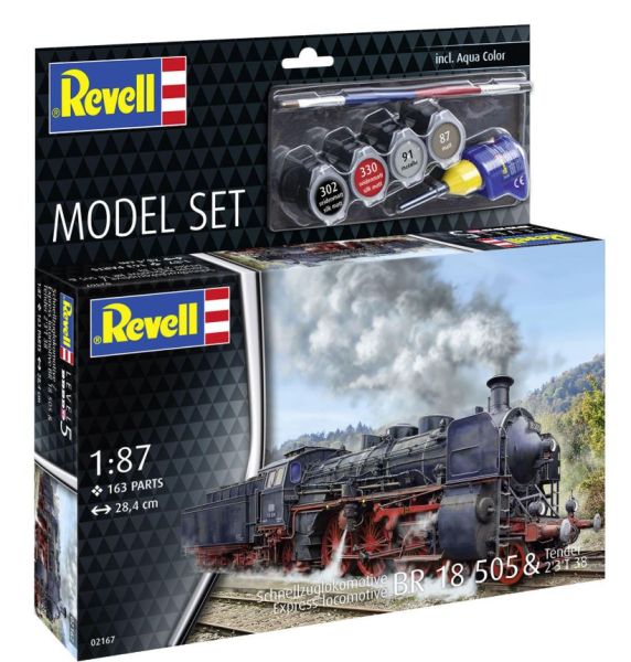 REV62167 - MODEL SET - BR 18 505 Locomotive with 2'3' T38 Tender to be assembled with paint - 1