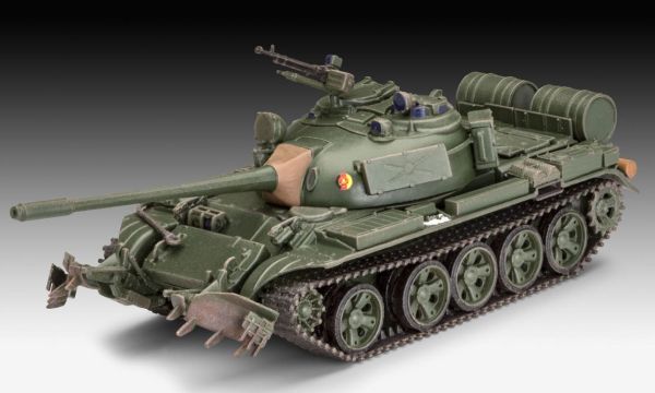 REV63328 - MODEL SET - T-55A/AM Tank with KMT- 6/EMT-5 Mine Plough to be assembled with paint - 1