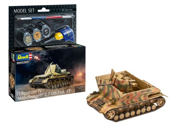 REV63363 - MODEL SET - FLAKPANZER IV - Möbelwagen 3.7cm with paint kit to assemble - 1