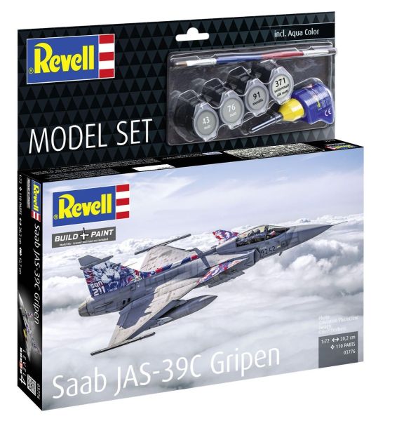 REV63776 - Model Set - SAAB JAS-39C Gripen - To Build and Paint - 1