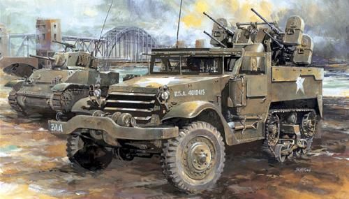 DRA6381 - M16 multiple gun motorized gun carriage to be assembled and painted - 1