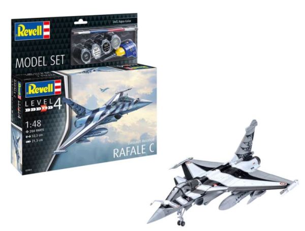 REV63901 - MODEL SET - RAFALE C Fighter Jet to build with paint - 1