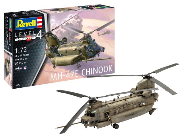 REV63876 - MH-47E Chinook Helicopter Model Set with painting to assemble - 1