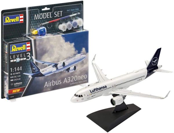 REV63942 - Model set Airbus A320 neo Lufthansa with painting to assemble - 1