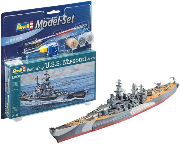 REV65128 - USS Missouri (WWII) with buildable paint - 1