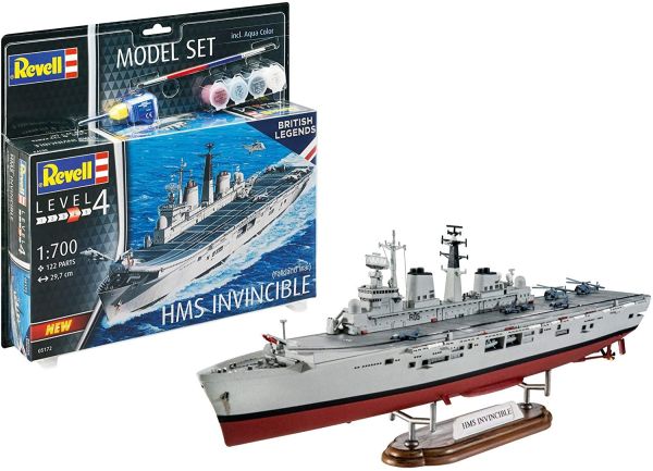 REV65172 - Model Set HMS Invincible Falkland War with painting to assemble - 1