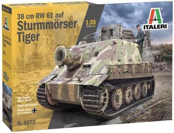ITA6573 - Tank 38 cm RW 61 auf STURMMORSER TIGER to assemble and paint - 1