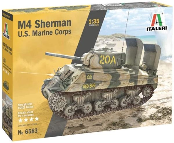 ITA6583 - M4A2 US Marine Corps tank to assemble and paint - 1