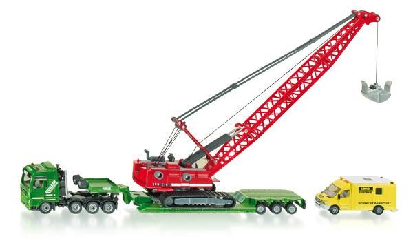 SIK1834 - MAN 6x4 with 3 axles machine carrier, LIEBHERR crane and panels - 1