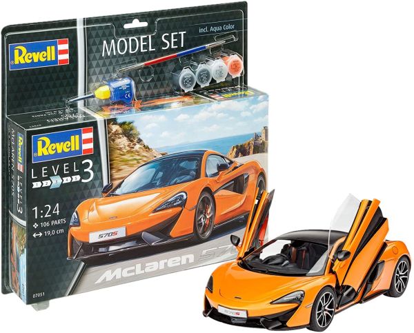 REV67051 - McLAREN 570S model set with paint to assemble - 1