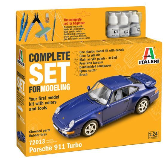 ITA72013 - Starter kit - PORSCHE 911 blue to assemble and paint - 1
