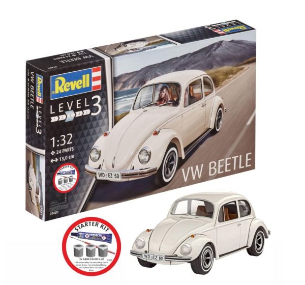 REV77681 - STARTER KIT - VOLKSWAGEN Beetle with paint to assemble - 1