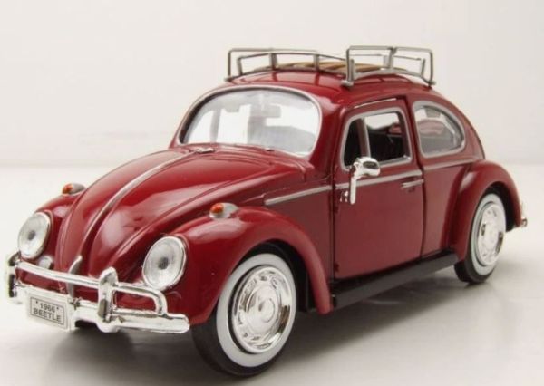 MMX79559BORDEAUX - VOLKSWAGEN Beetle with roof rack 1966 burgundy - 1