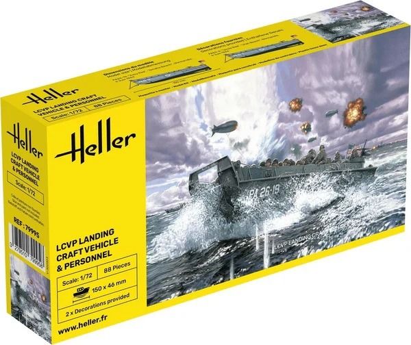 HEL79995 - LCVP landing craft with personal vehicle to assemble and paint - 1
