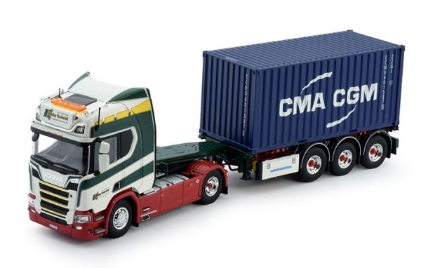 TEK72278 - SCANIA R 4x2 with ROBY SCHMIDT 3-axle container carrier and CMA CGM container - 1