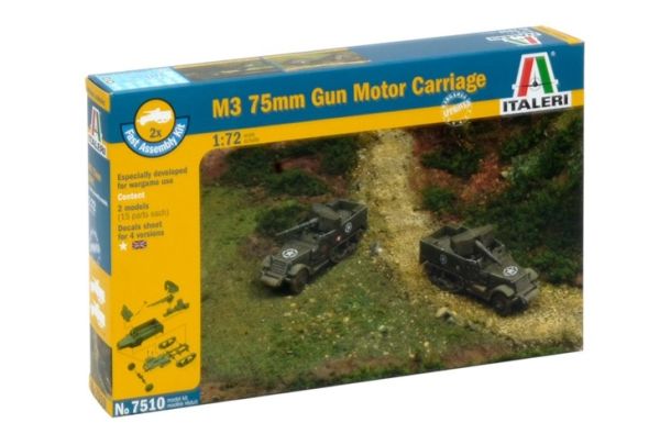 ITA7510 - M3 75mm Half Track mount quick to assemble and paint - 1