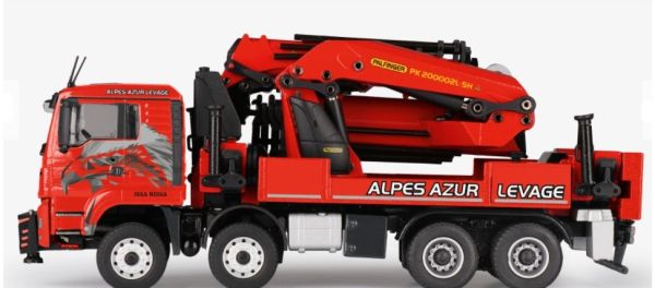 CON77224/01 - MAN TGS Euro 6 4 Axles with unloading crane PALFINGER PK 200002L SH ALPES AZUR LEVAGE - 1