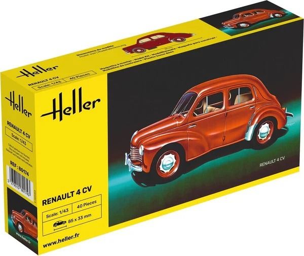 HEL80174 - RENAULT 4 CV to assemble and paint - 1