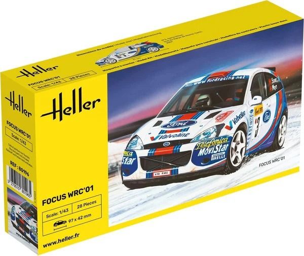 HEL80196 - FORD Focus WRC'01 #3 to assemble and paint - 1