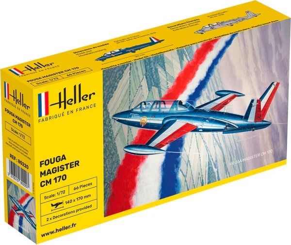 HEL80220 - Fouga CM-170 Magister military aircraft to assemble and paint - 1