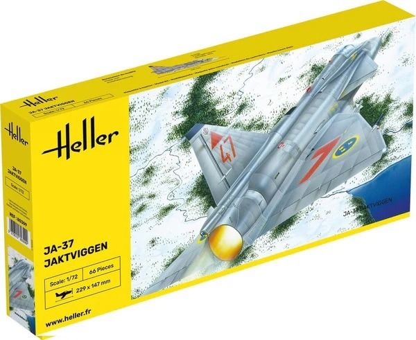 HEL80309 - SAAB Ja-37 Jaktviggen fighter plane to assemble and paint - 1