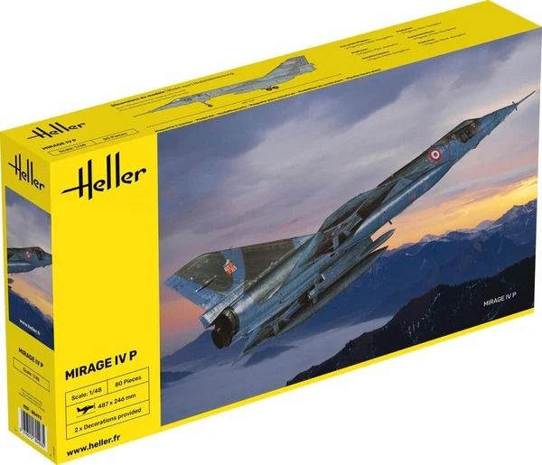 HEL80493 - Dassault Mirage IV P fighter jet to assemble and paint - 1