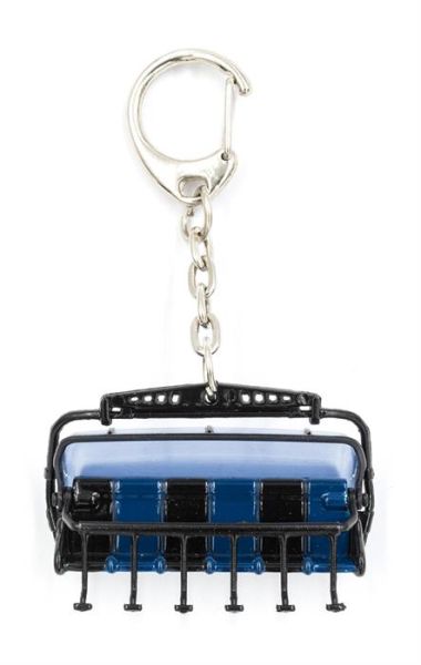 JC80645 - 6 seater chairlift keyring black and blue with blue cap - 1