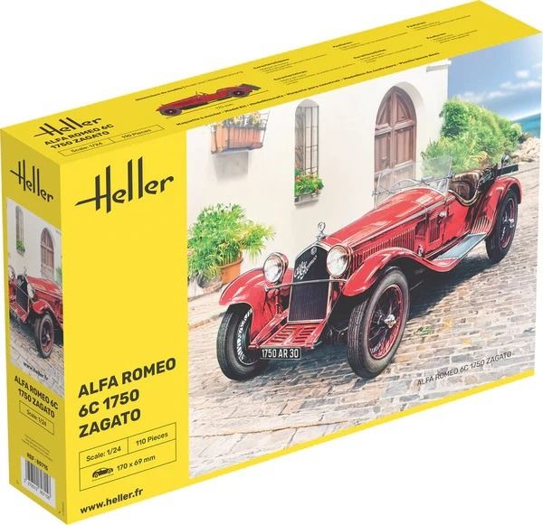 HEL80715 - ALFA ROMEO 6C 1750 Zagato to assemble and paint - 1