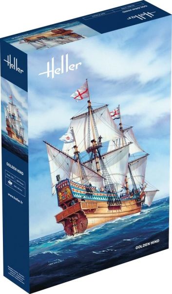 HEL80829 - Golden Hind sailing ship – assembly and painting kit - 1