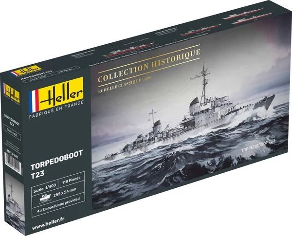 HEL81011 - TORPEDOBOOT T23 Boat - Historical Collection to assemble and paint - 1