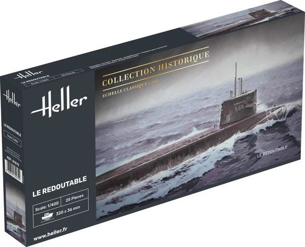 HEL81075 - U-boat S/M Le Redoutable - Historical Collection to assemble and paint - 1