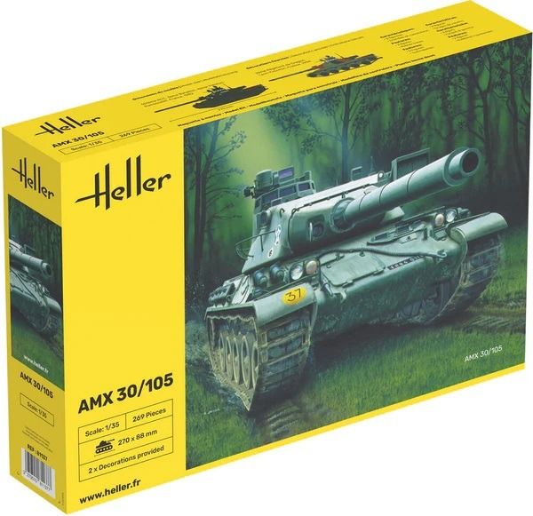 HEL81137 - AMX 30/105 tank to assemble and paint - 1