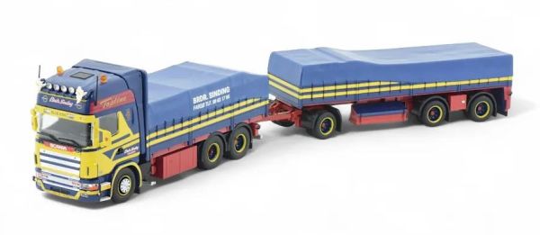 TEK81276 - SCANIA Topline Series 6x4 rigid truck with 1+2 axle trailer BRDR SINDING - 1