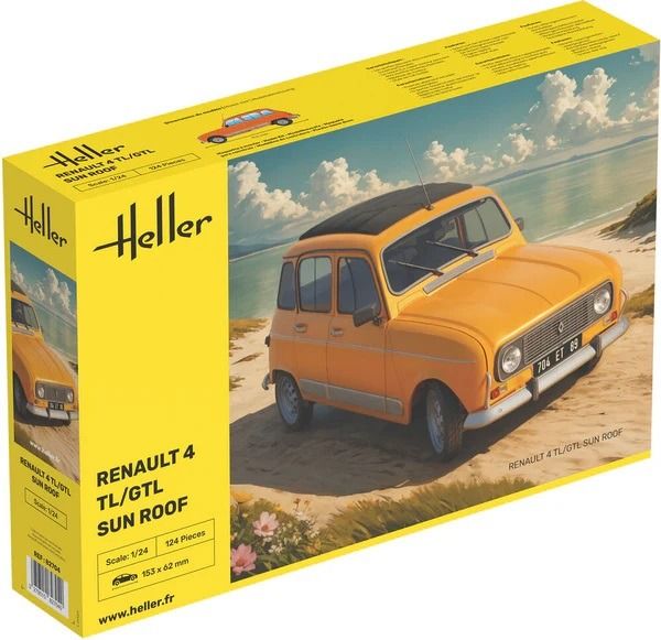 HEL82704 - RENAULT 4 TL/GTL with sunroof, to be assembled and painted - 1