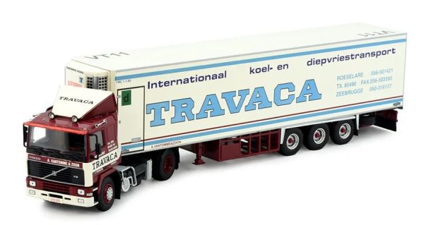 TEK83526 - VOLVO F16 4x2 with 3-axle TRAVACA refrigerated trailer - 1