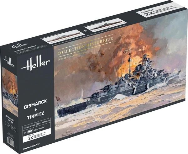 HEL85078 - Double set - BOSMARCK and TIRPITZ to assemble and paint - 1