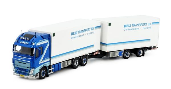 TEK85123 - VOLVO FH04 Globetrotter 6x2 straight truck with 2 Axles trailer DEIJ Transport - 1