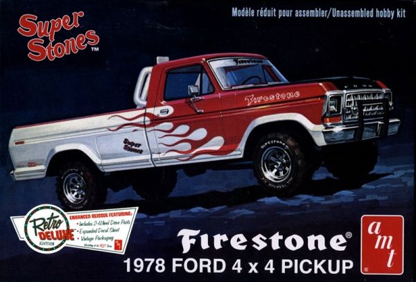 AMT858M/12 - 1978 FORD Pick-Up 4x4 Firestone - Super Stones to assemble and paint - 1