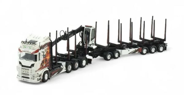 TEK86489 - SCANIA Next Generation 770S highline 8x4 rigid truck with 2+3 axle timber trailer ANGEBY AKERI - 1