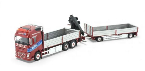 TEK86950 - VOLVO FH04 Globetrotter 6x2 rigid truck with unloading crane and SIDLER trailer - 1